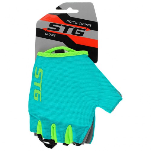 Перчатки STG, мод.AL-03-418, размер M, летние,голубые/салатовые